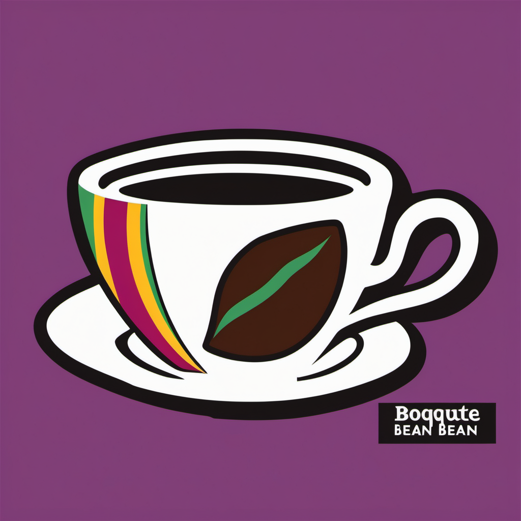  a Boquete, Panama coffee logo for a company called Boquete bean in the style of Andy Warhol