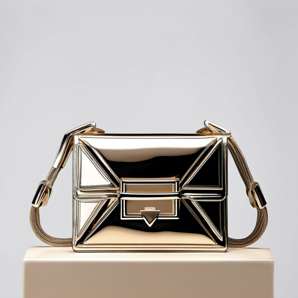 Neoclassic inspired luxury small bag with flap and