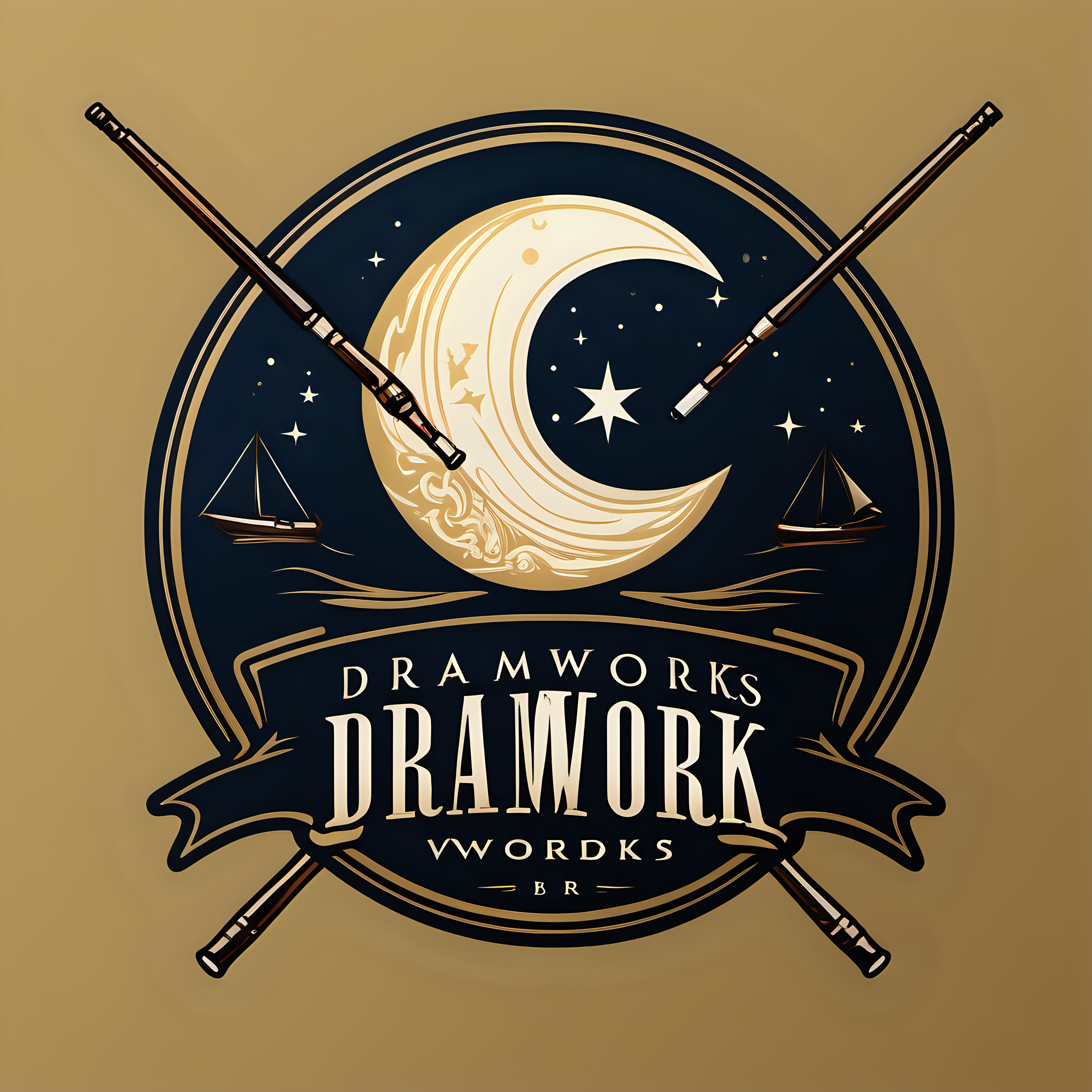 luxury whisky logo for a company called Dramworks