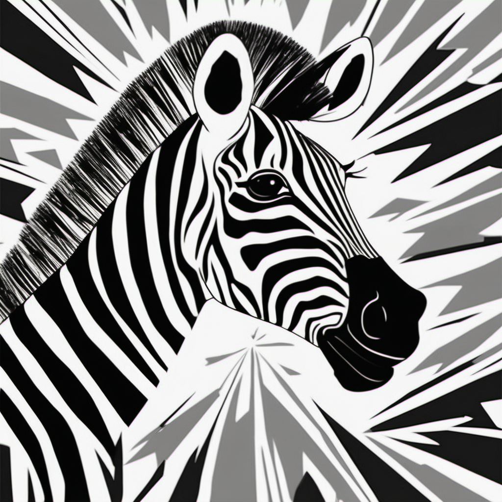 /imagine kids illustration, Zebra , cartoon style, Thick Lines, low details, rich vivid colour --ar 9:11