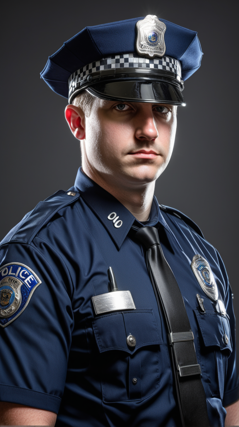 looking White police Officer