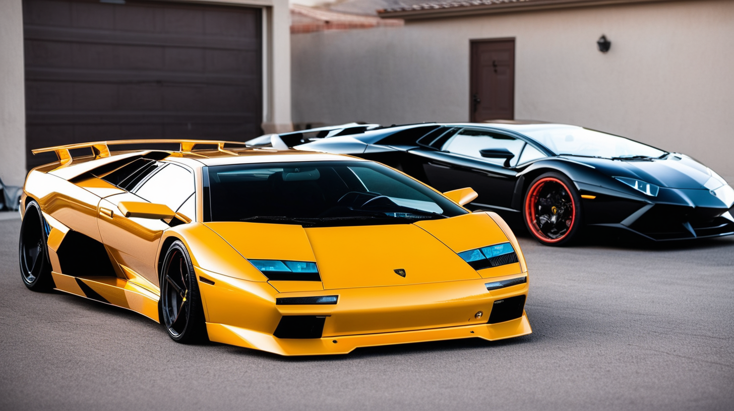 1990 Lamborghini Diablo blended with a 2020 Lamborghini Aventador 