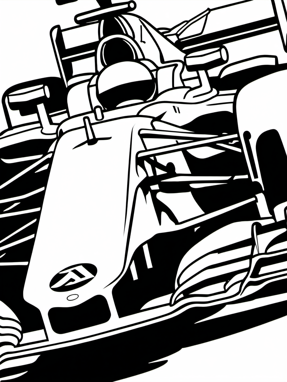 F1 car for coloring book