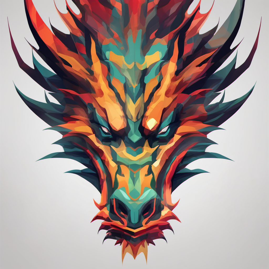 abstract dragon face