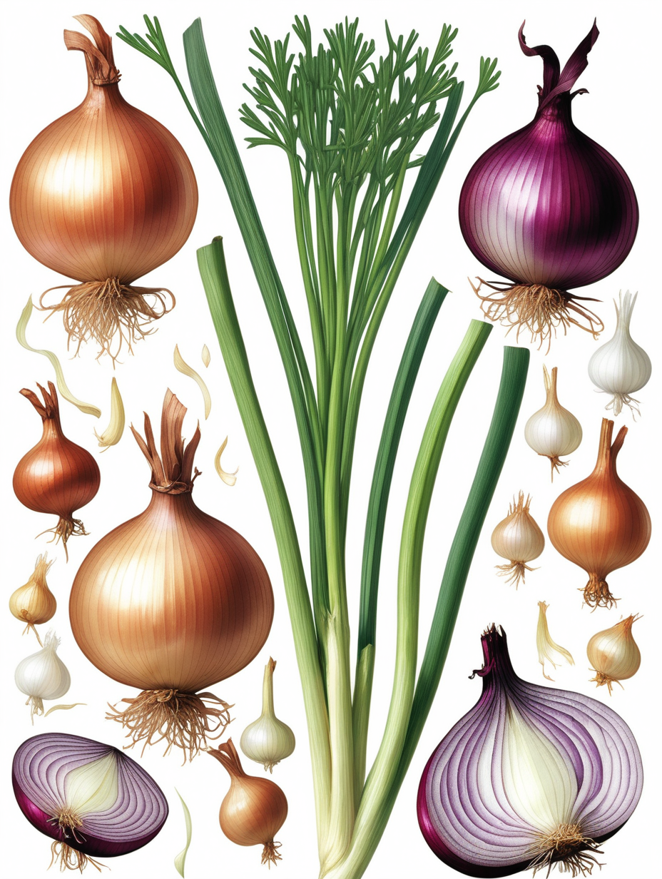 onion botanical illustration