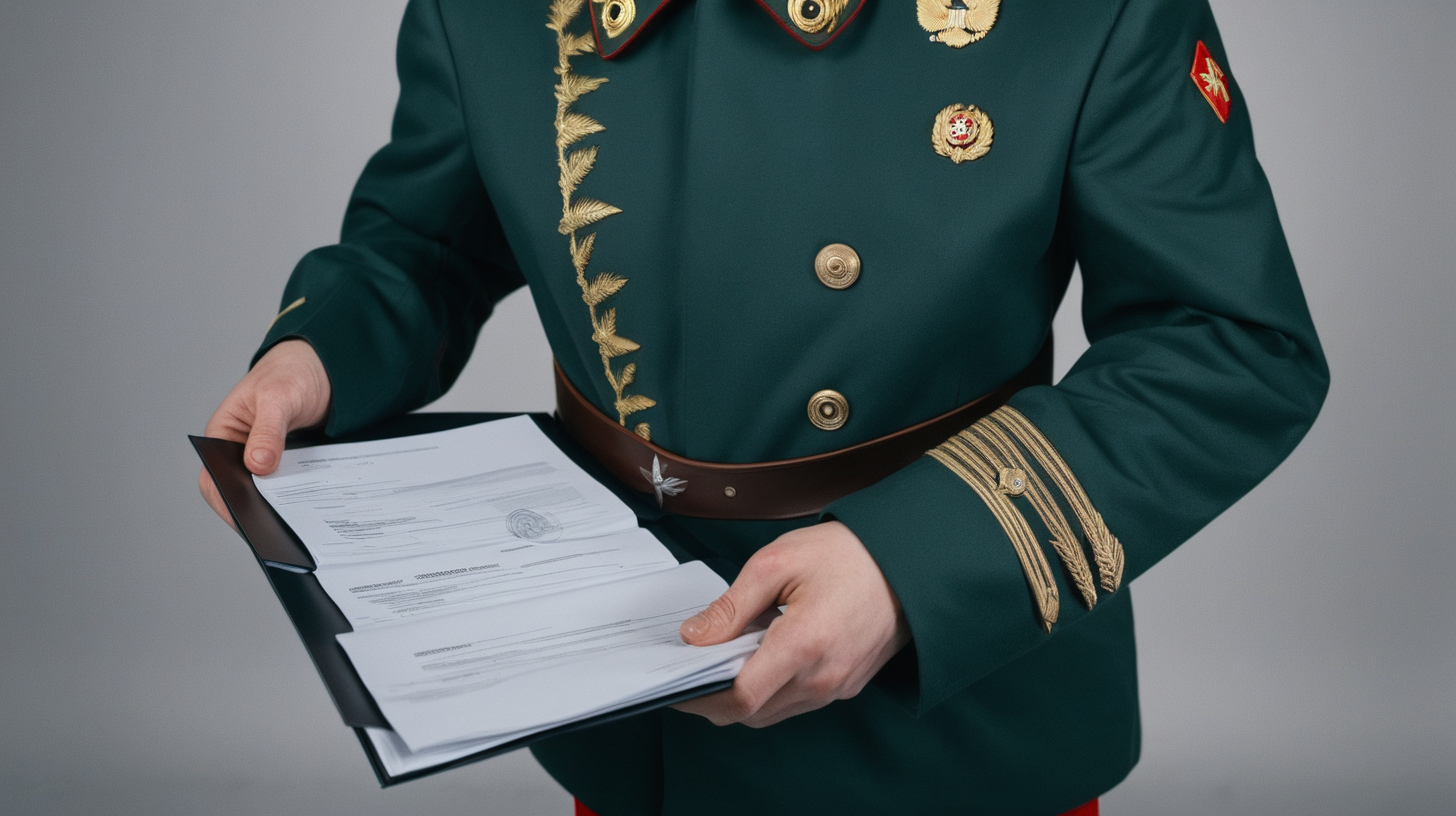 A person in Russian military uniform brought you