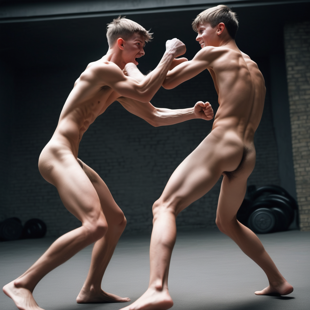 fit boys fight naked