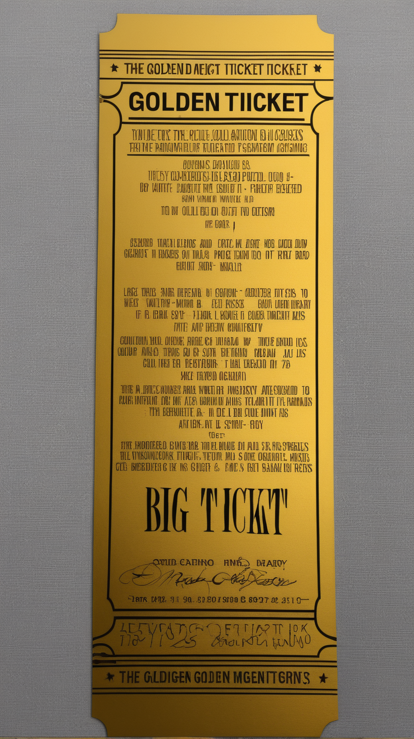 Big golden ticket