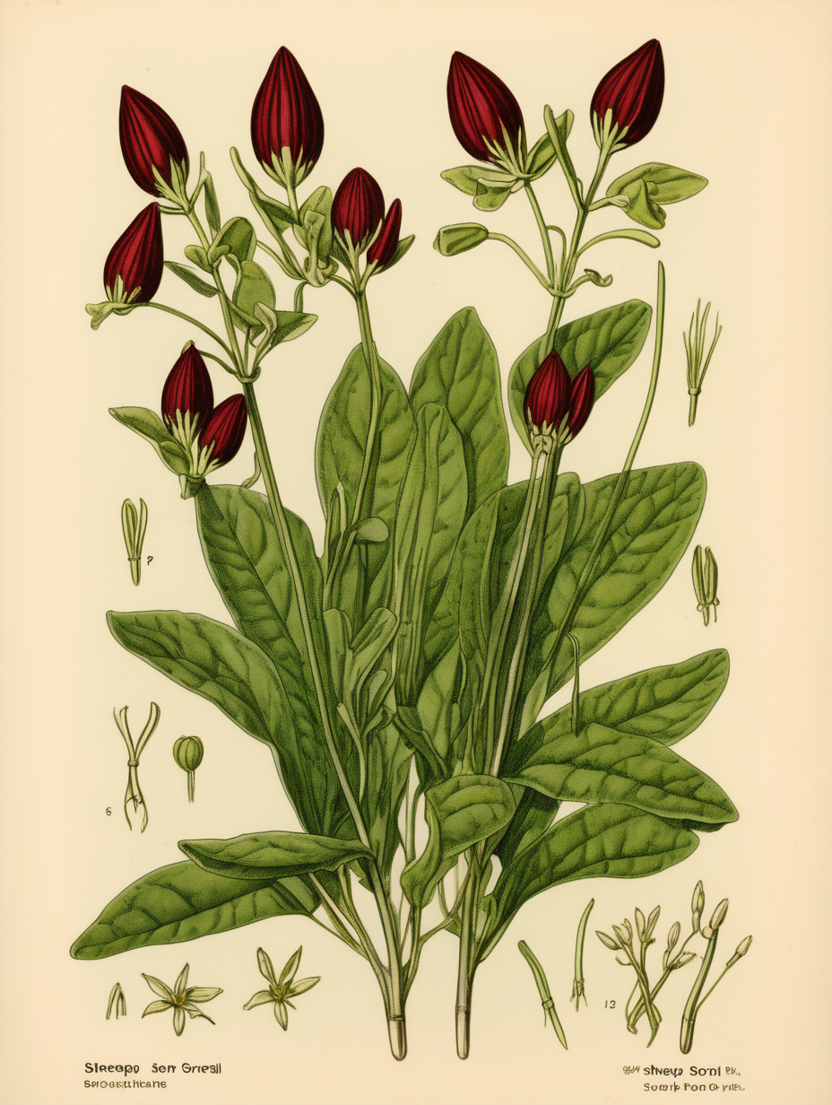 sheep sorrel botanical illustration 
