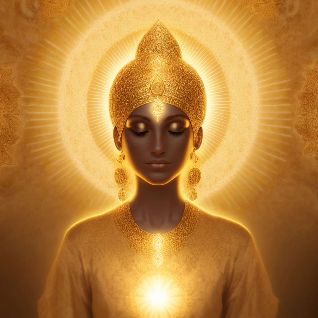 spiritual guides made of golden light