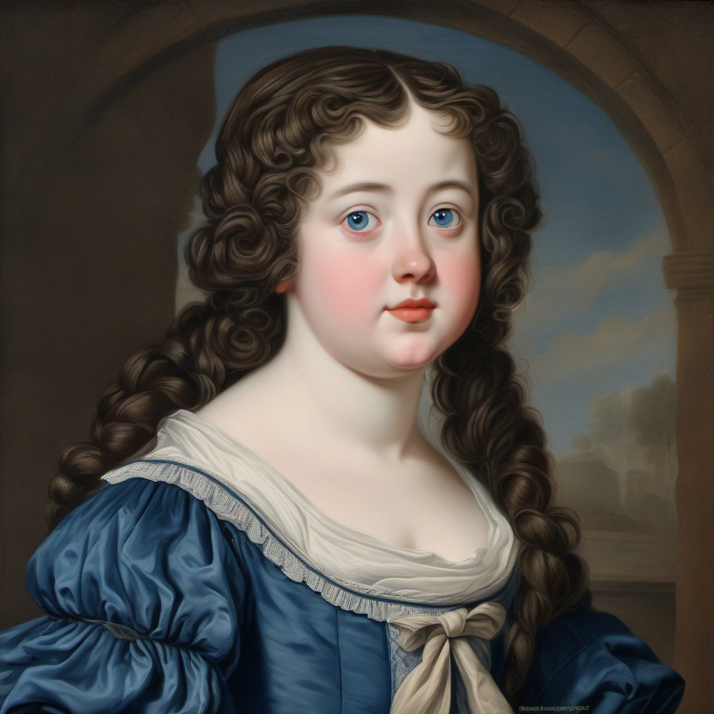 18th century young woman downs syndrome straight deep