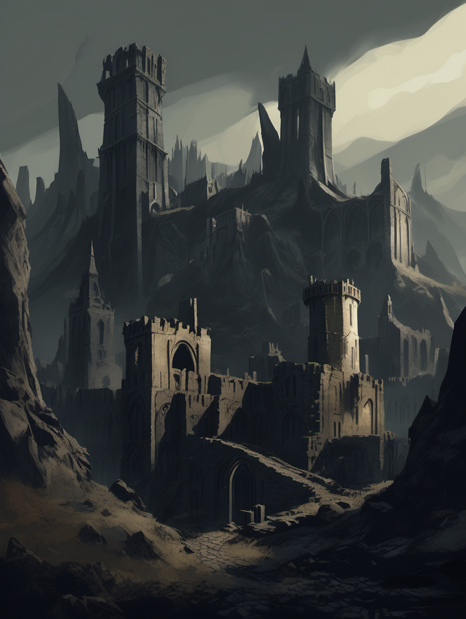 Grimkeep a ruined city in Middle Earth in