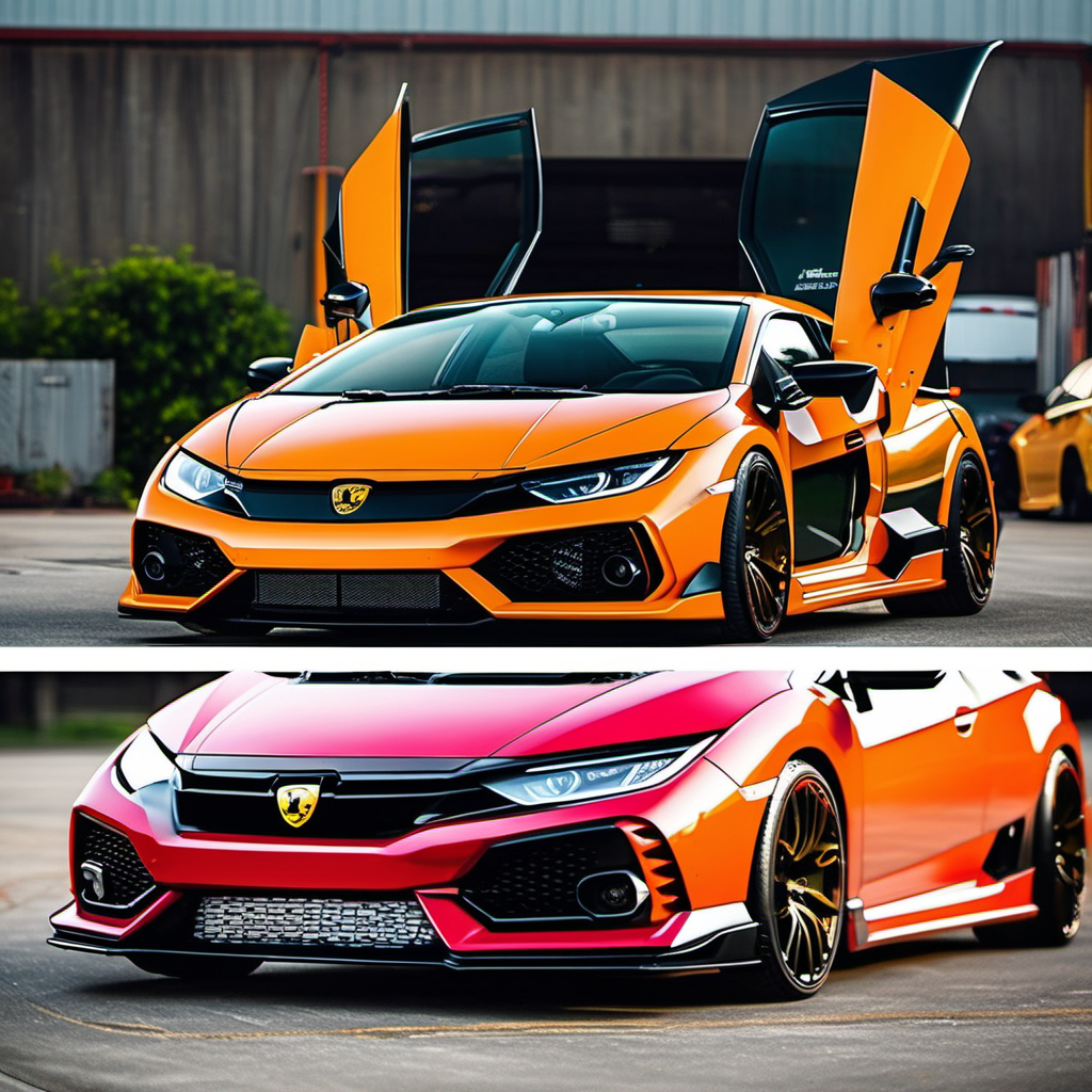 blend a lamborghini with a honda civic