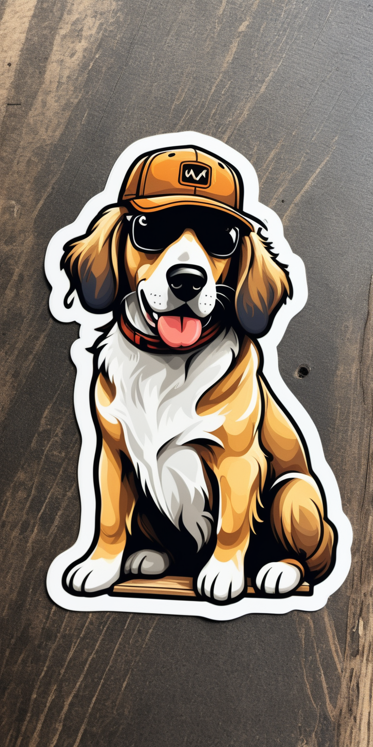 dog woodworker sticker