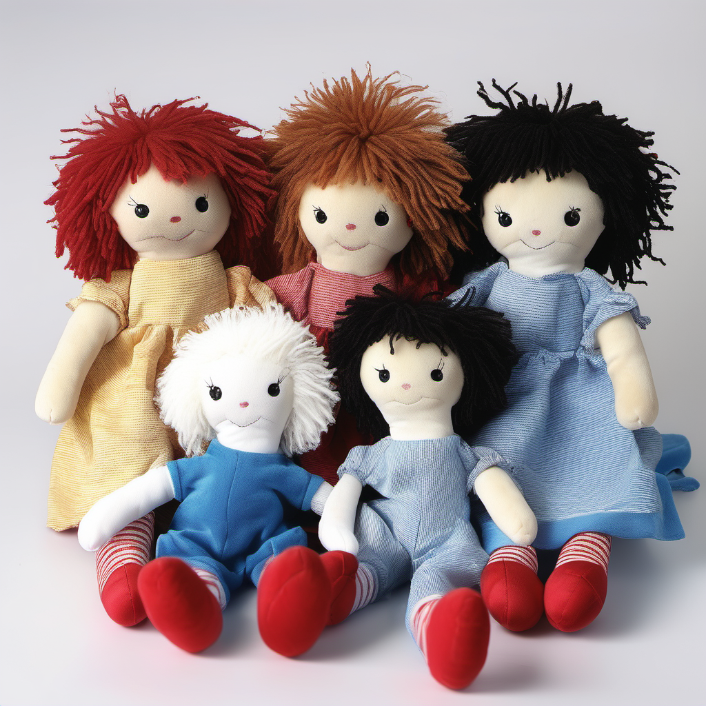rag dolls baby soft toys shaggy hair