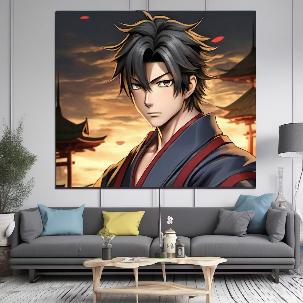 Hot Male Japanese Anime Classic Cartoon Character canvas painting 3D