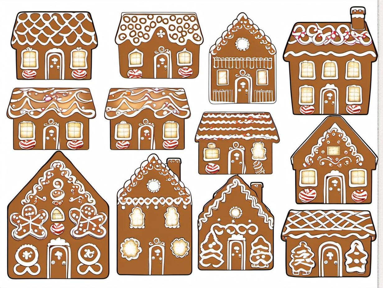 create a gingerbread house shape/cutting printable template