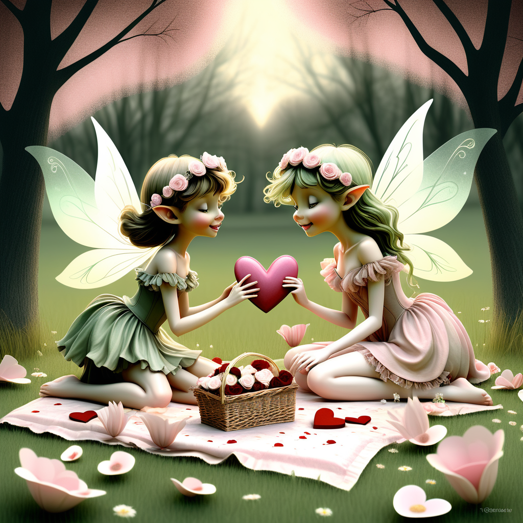 Whimsical Fairy Valentines Picnic captured in a charming