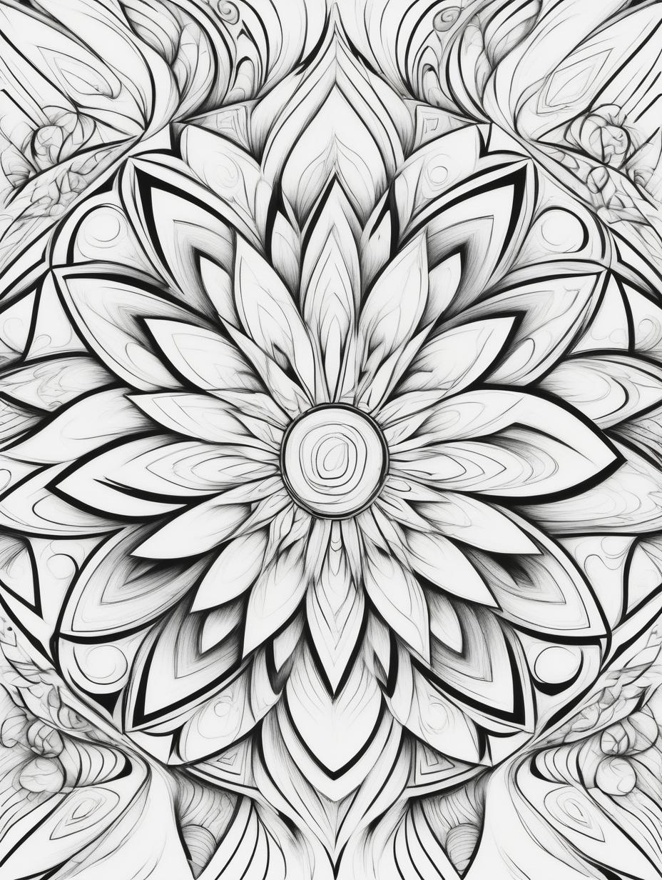 shapes abstract, coloring page, no colors