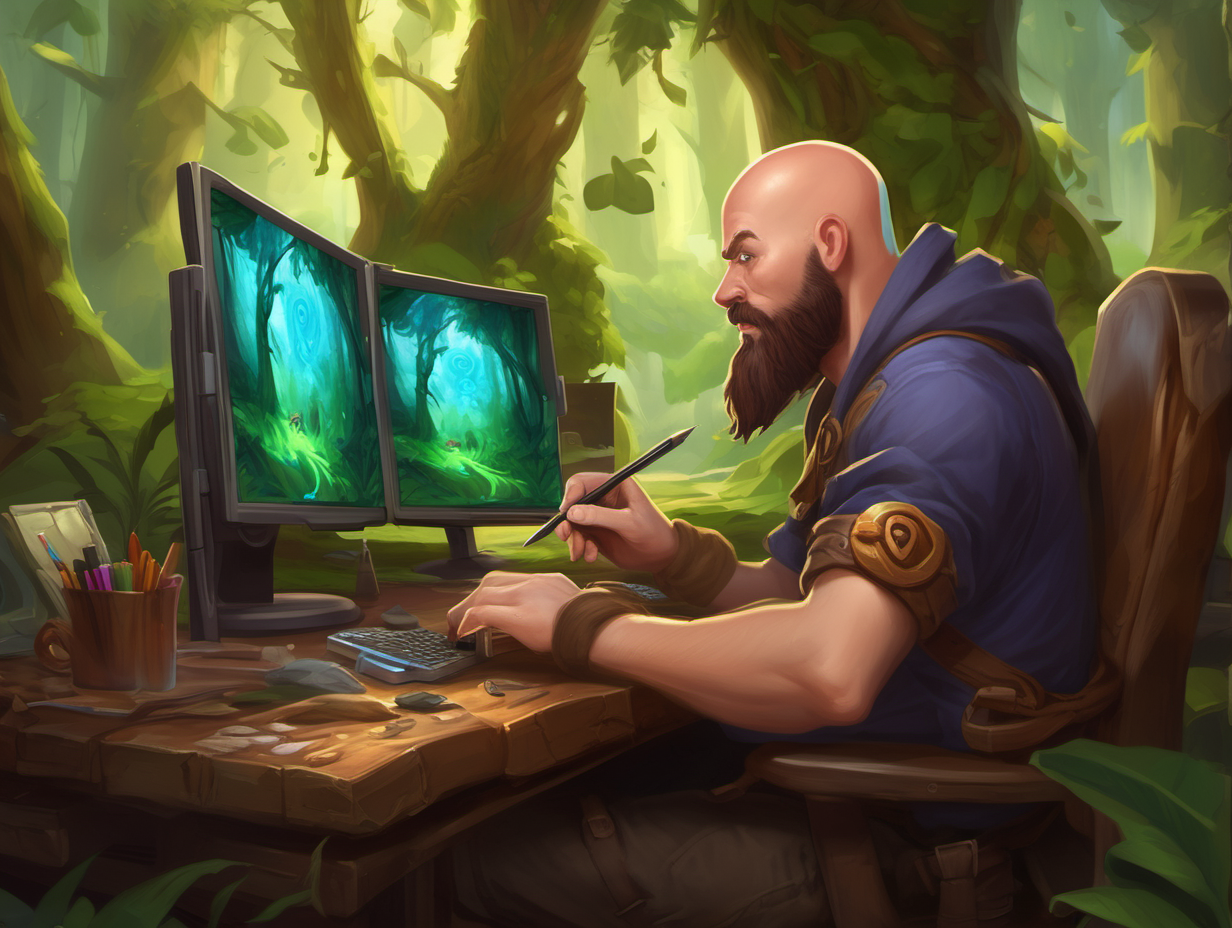 Digital art in the style of Hearthstone card