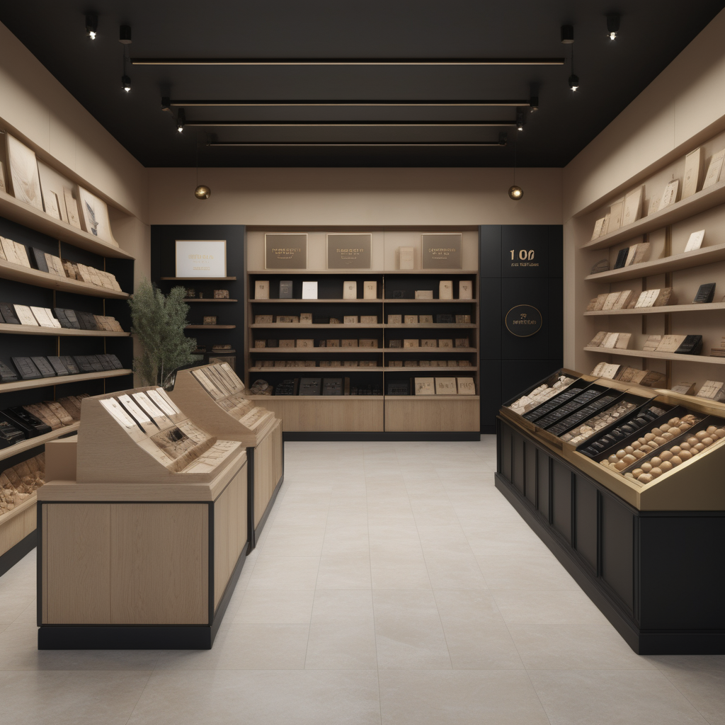 hyperrealistic image of a store interior in a