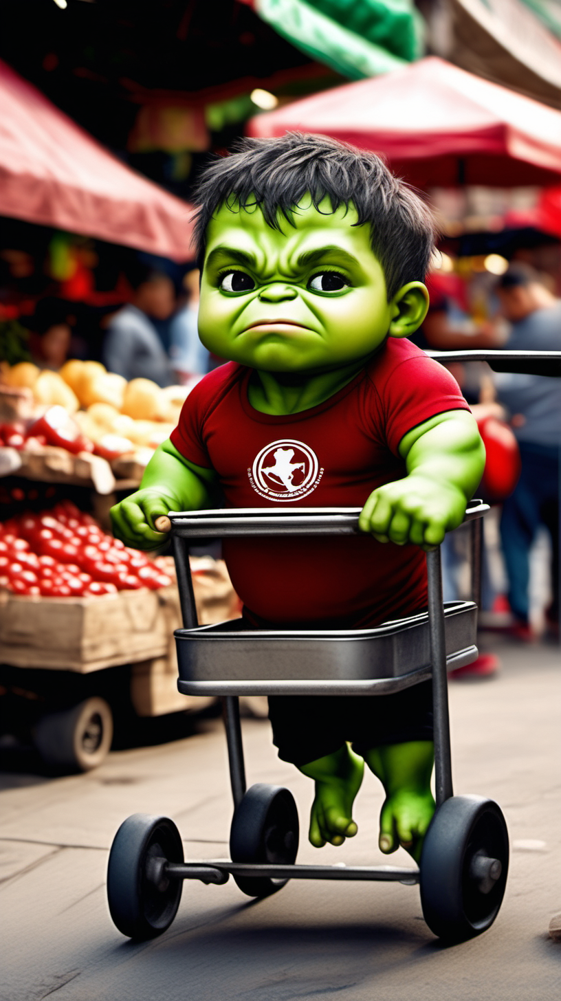 photo realistic Photo Baby Hulk with a chubby