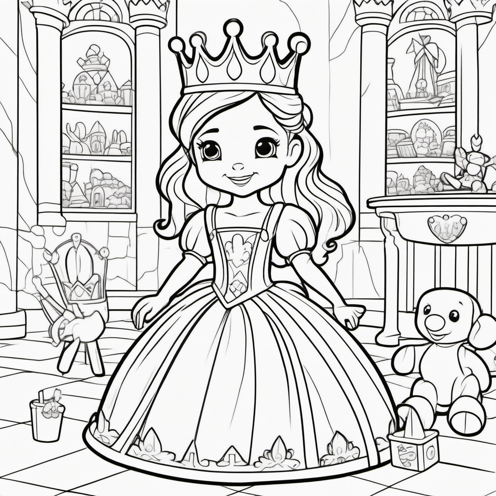 coloring pages for young kids a toddler princess