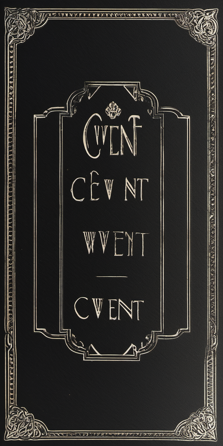 simple black card back with the word 'CWENT' on
