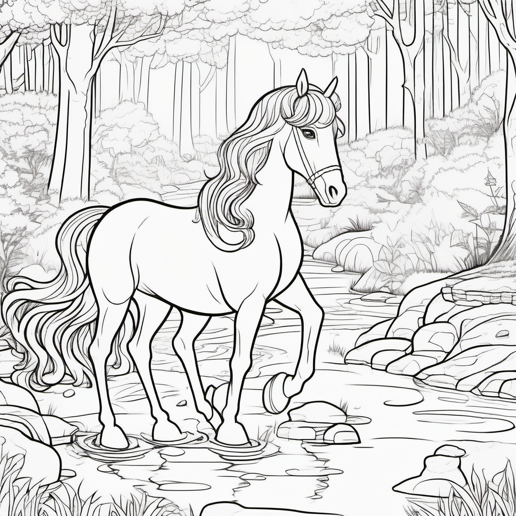 coloring pages for kids a princess and unicorn