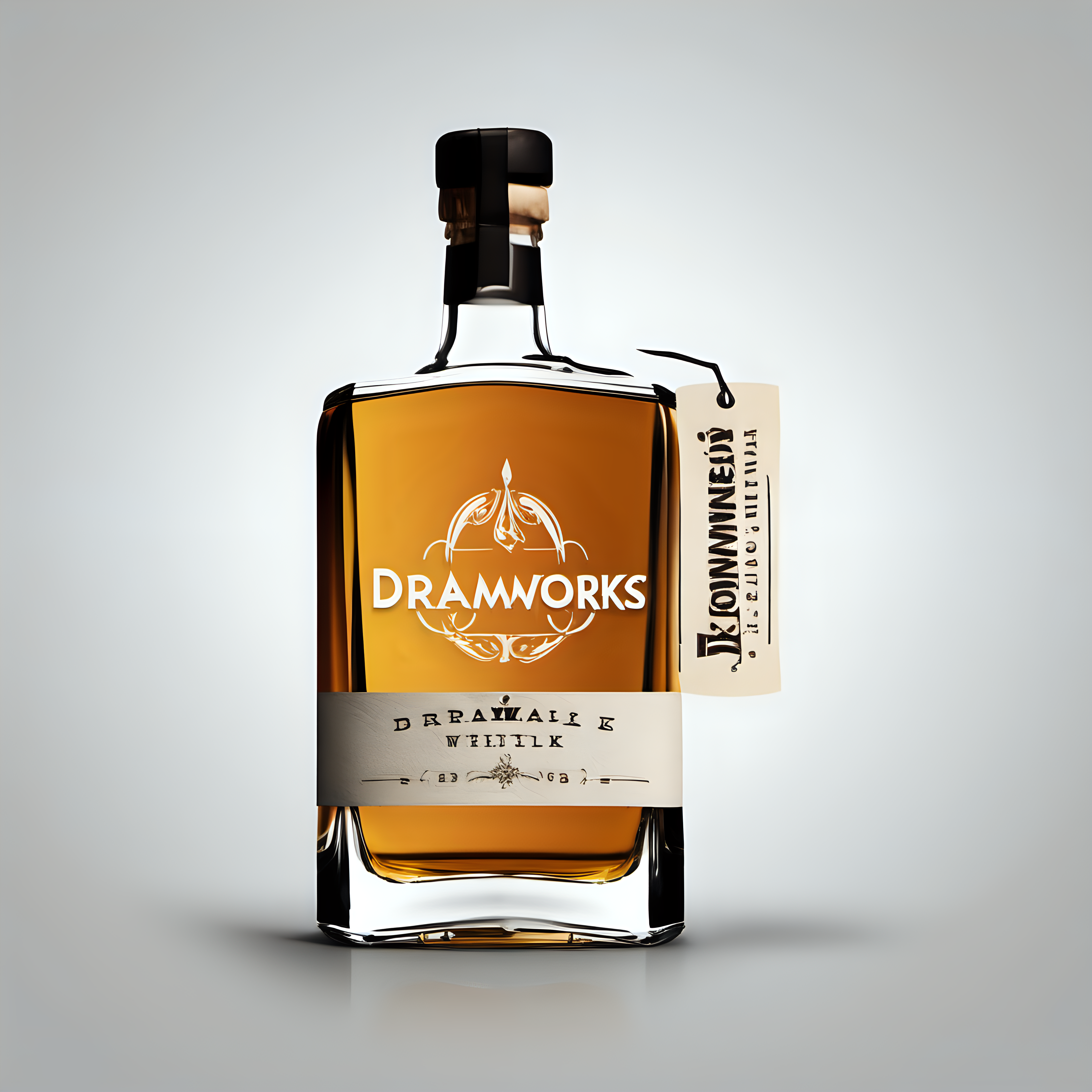 create a logo for "Dramworks" whisky brand using modern clean font