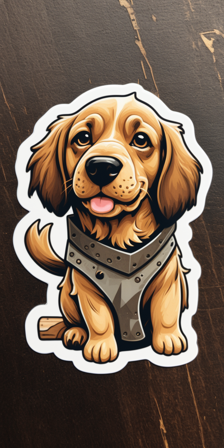 dog woodworker sticker