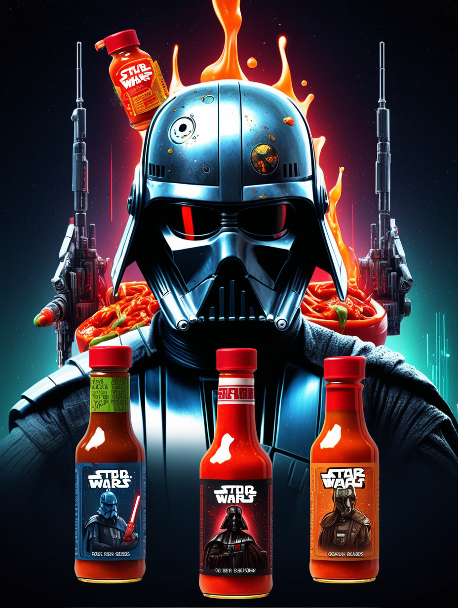 star wars cyberpunk hot sauce wars poster