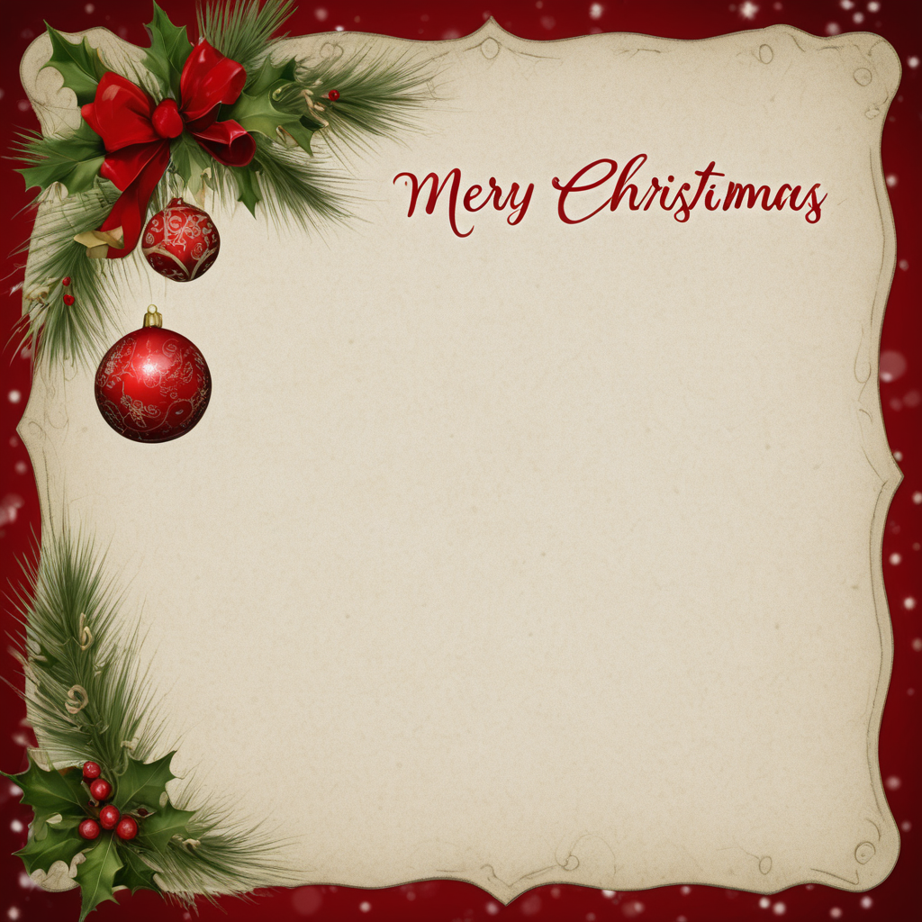 A post card for Christmas, size 1080x1080, do it as simple as you can