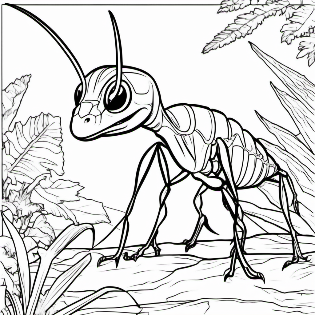 the word "Dinosaur Ant", coloring pages