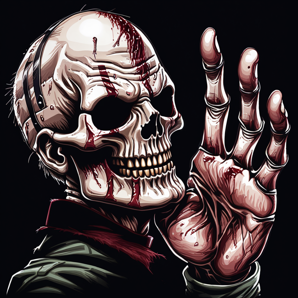 Freddy Krueger hand skull