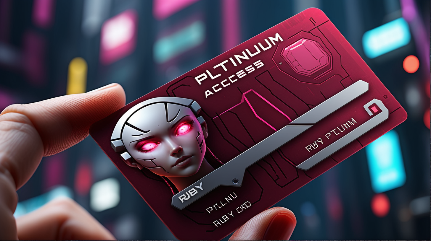 ruby platinum access card cyberpunk theme