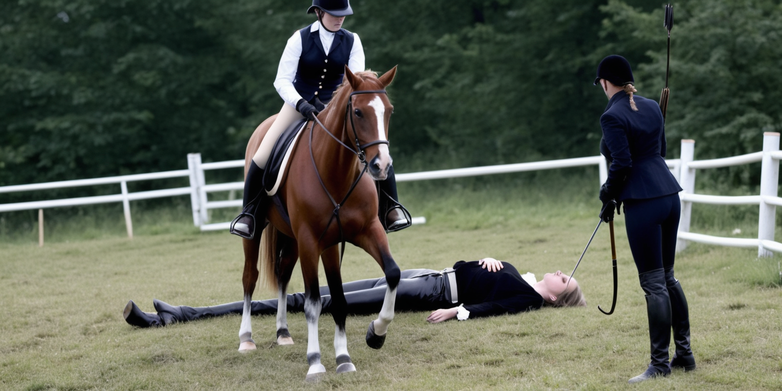 equestrian woman dead killed murdered victim corpse stabbed shot arrow 