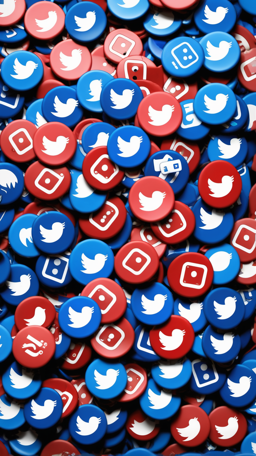 
a heap of social media 'thumbs up Like buttons'.