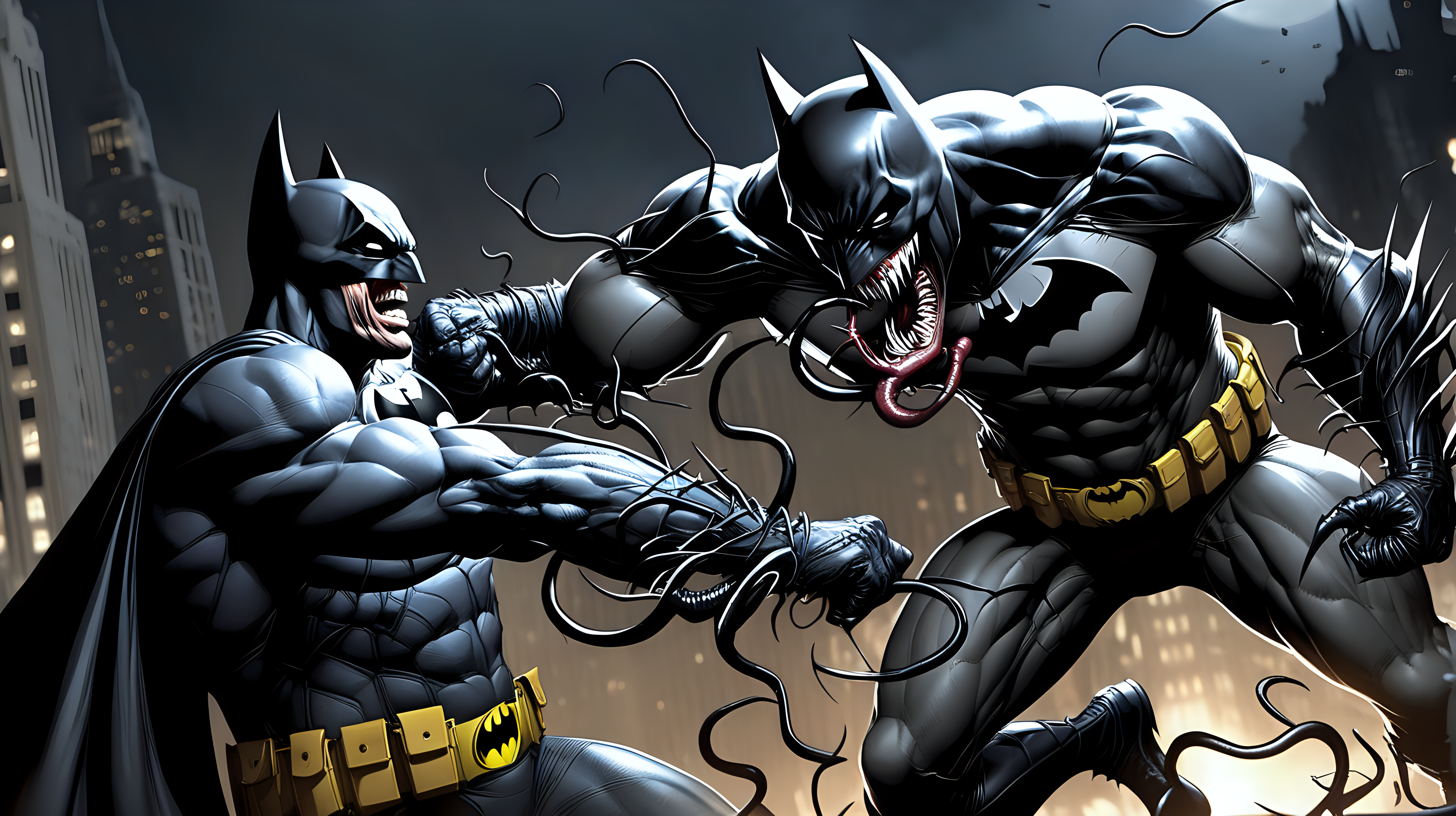 Batman fights Venom