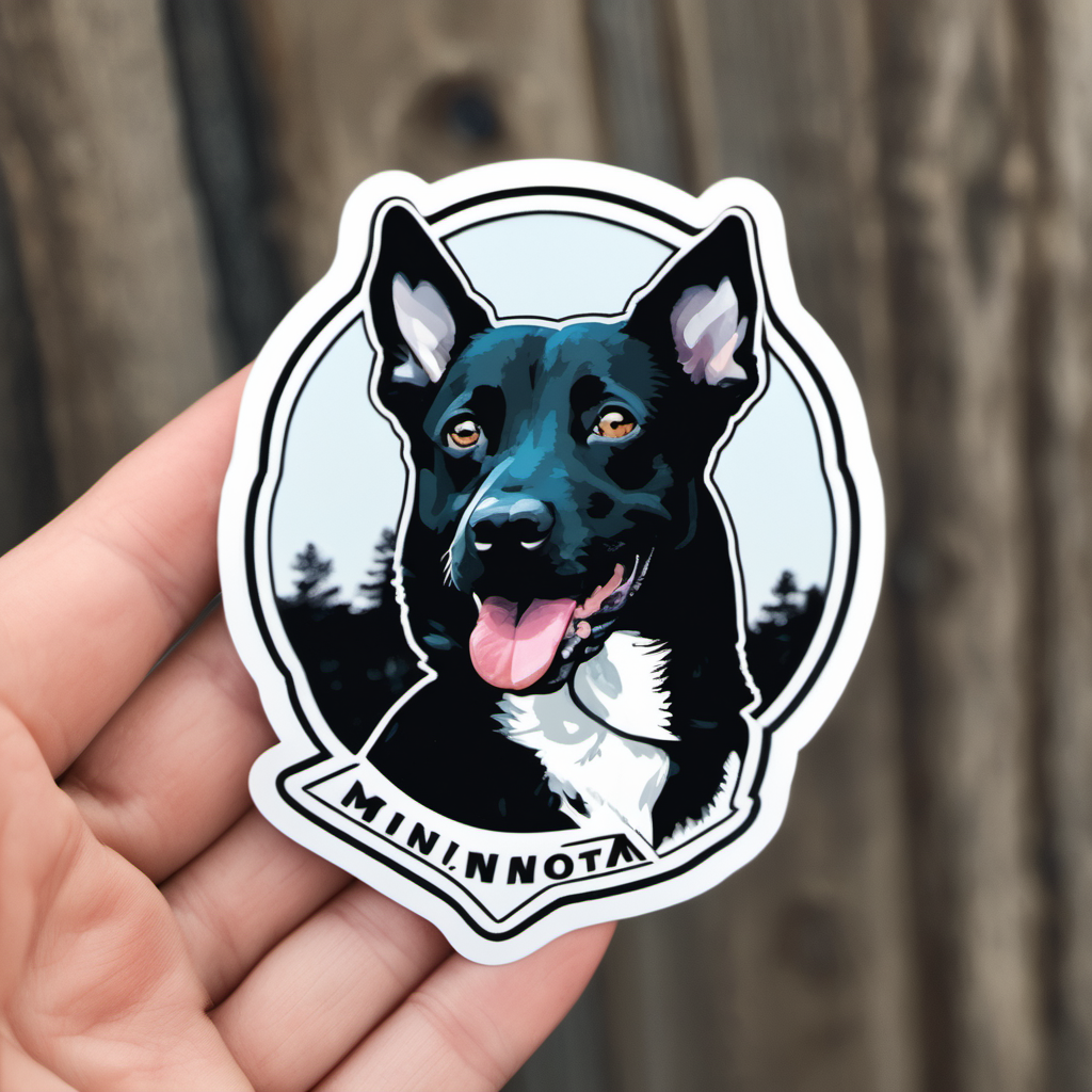 Minnesota dog sticker