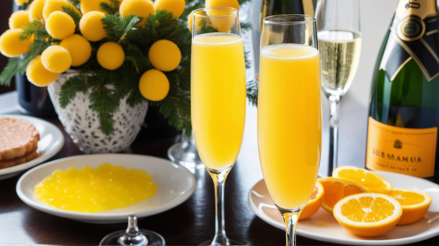 A mimosa and champagne at brunch