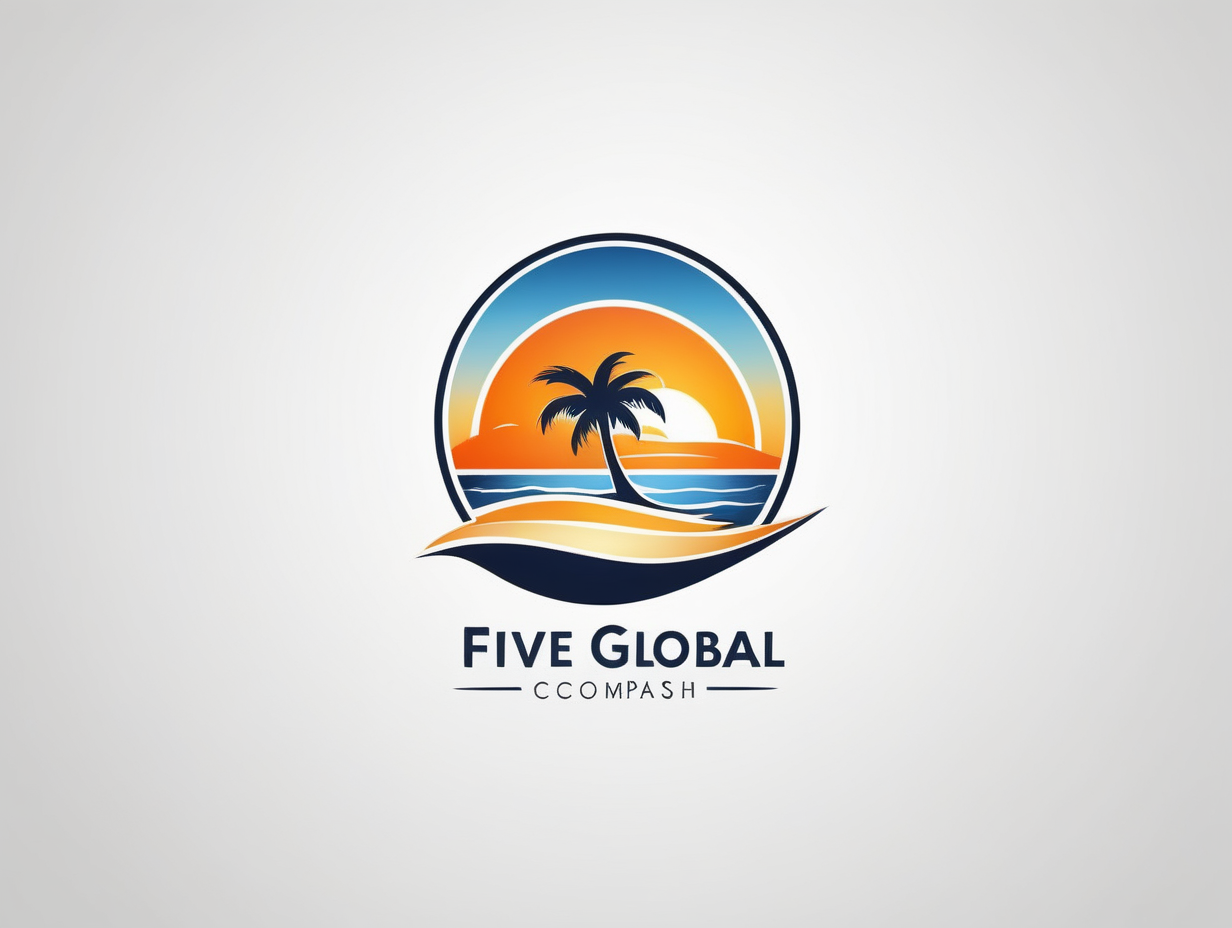 CREATE A logo for A real estate company.  
LOGO  should include "sunset, & beach" 
COMPANY NAME IS FIVE 15 GLOBAL