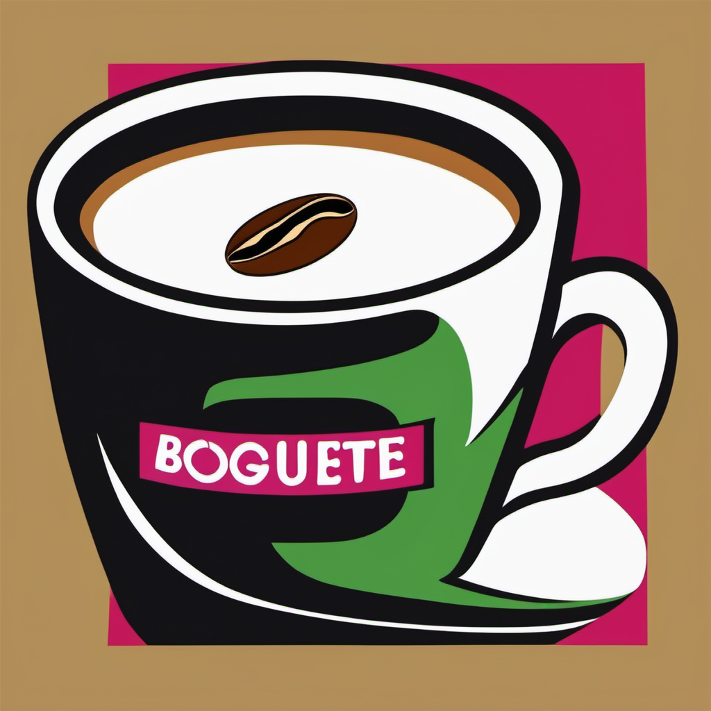  a Boquete, Panama coffee logo for a company called Boquete bean in the style of Andy Warhol