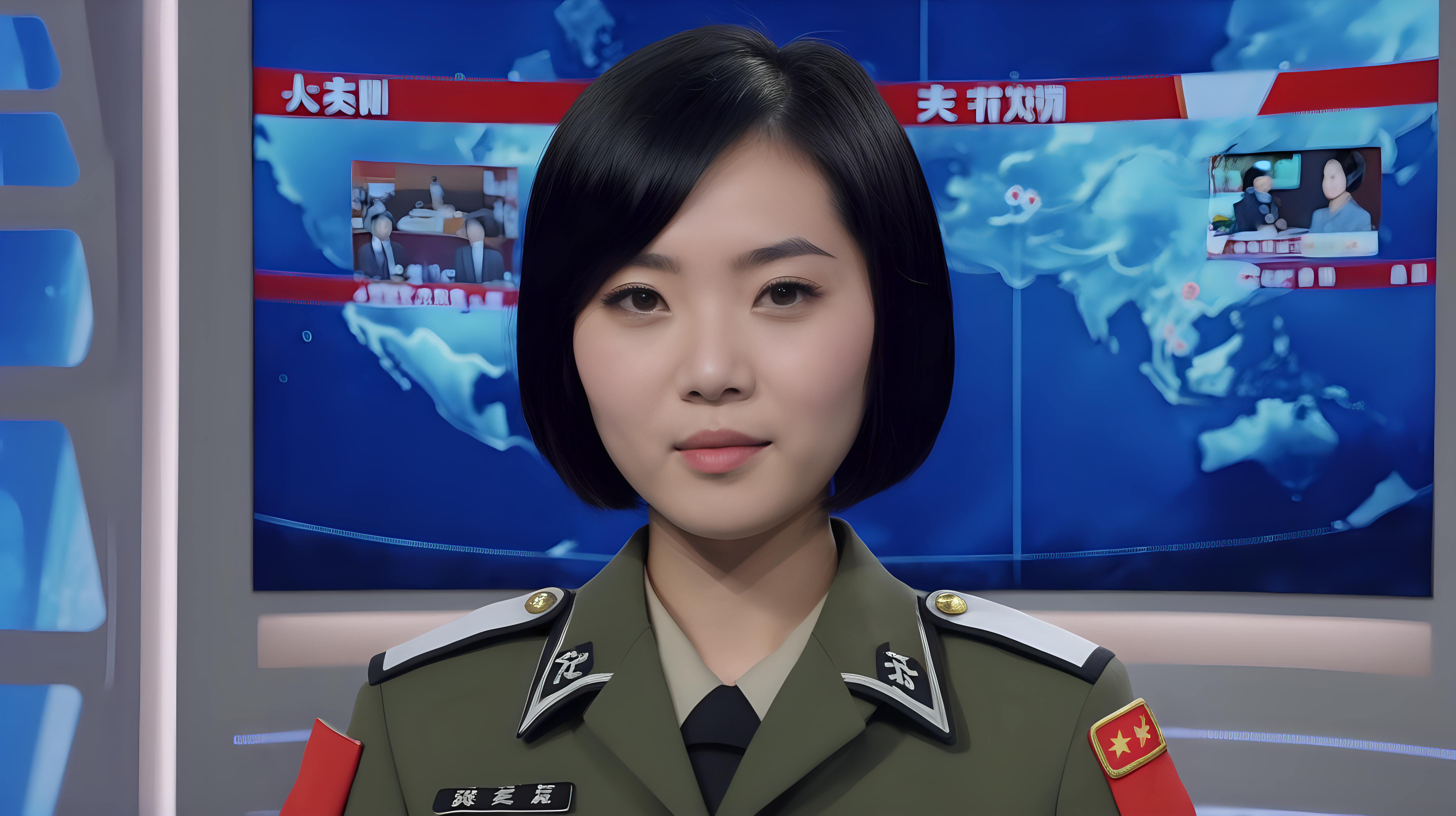 A female soldier from the Chinese Rocket ForceYoung