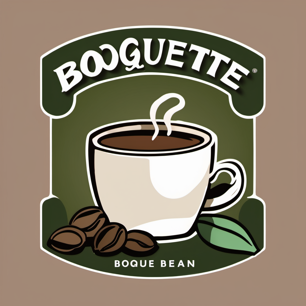  a Boquete coffee logo for a company called Boquete bean in the style of monet
