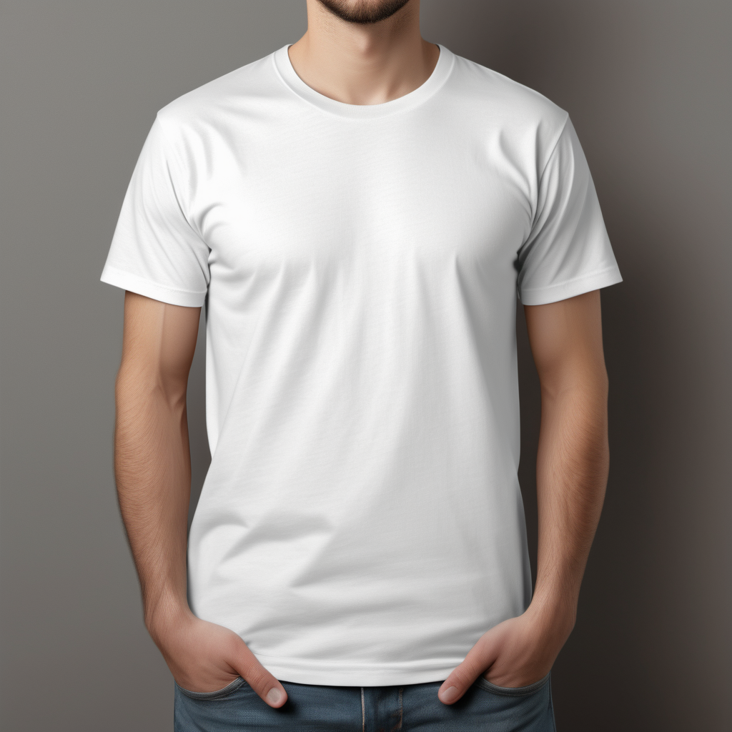 image mock up of plain white tshirt