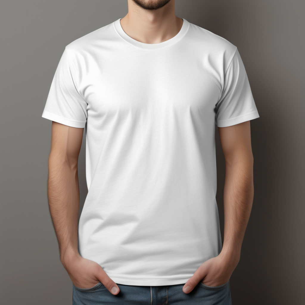  image mock up of plain white tshirt