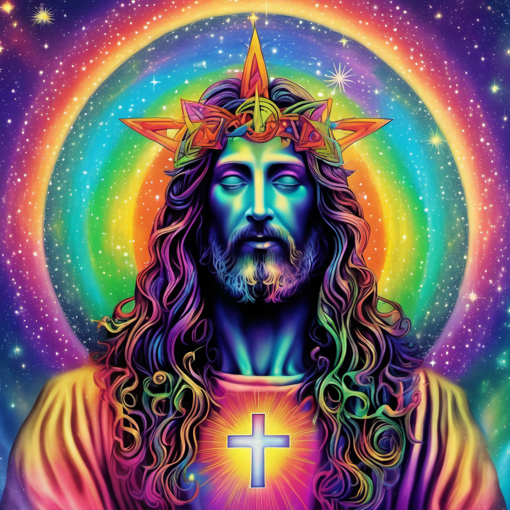 rainbow jesus cernunnos cosmic galactic 