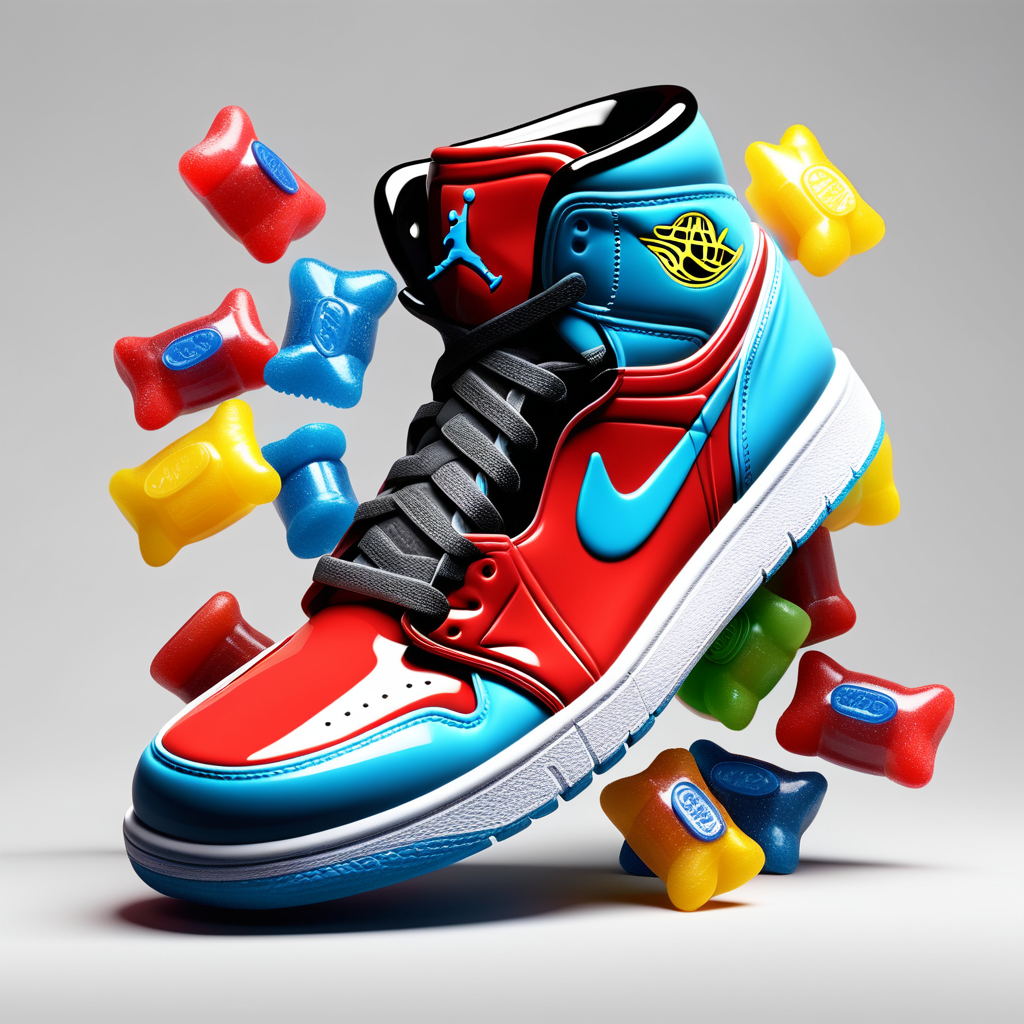 Jordan sneaker design with Jolly Rancher candy on them