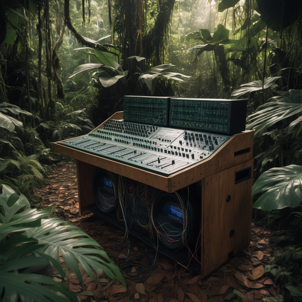 a console for electronic music in the jungle